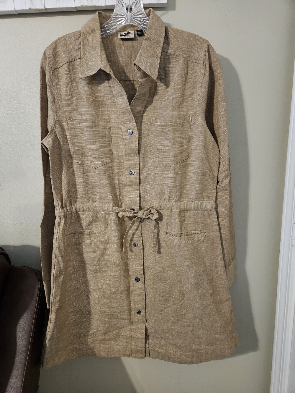 Kavu Linen Tie Front Dress- size S